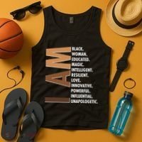 I Am Black Woman Educated Black History Month Tank Top thumb 4