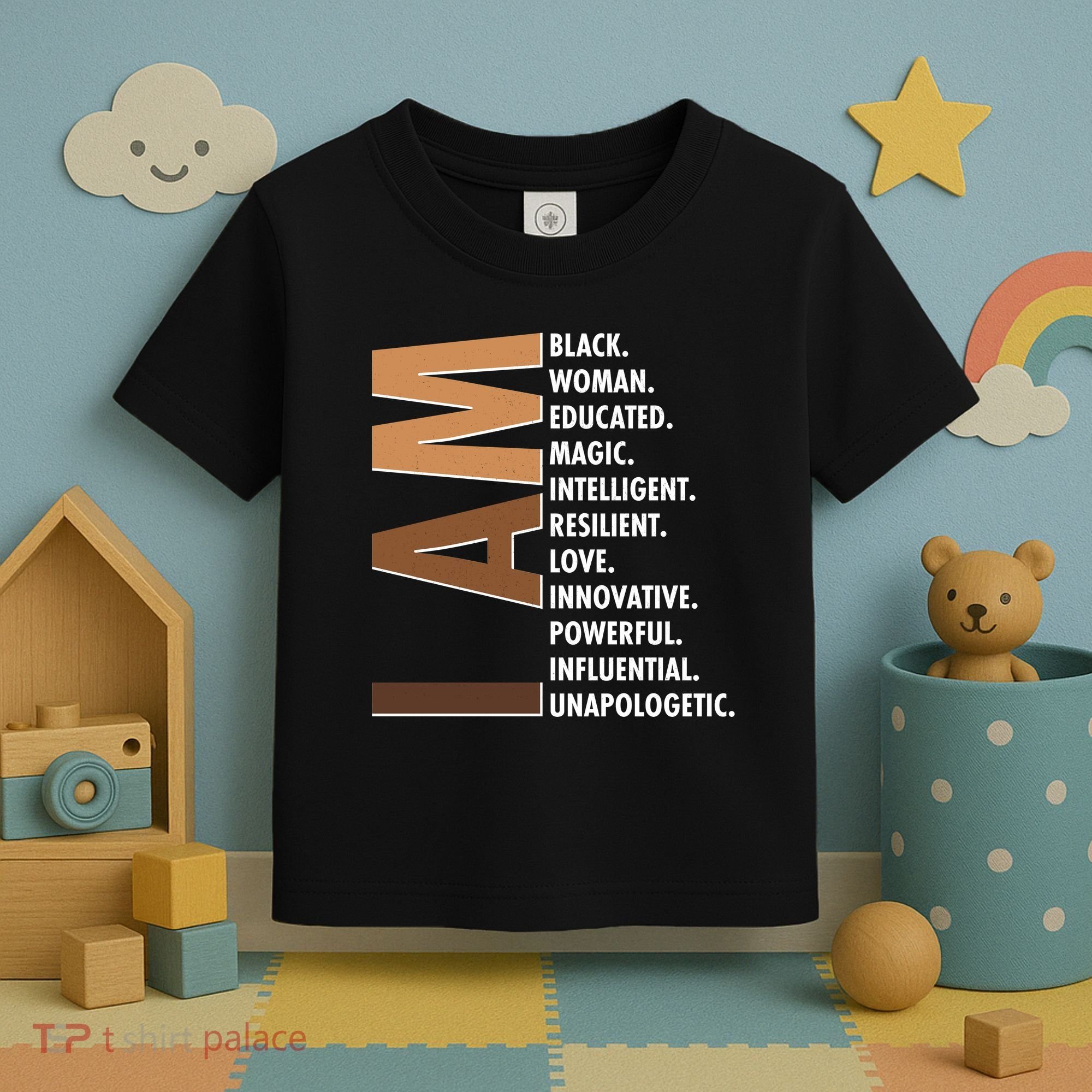 I Am Black Woman Educated Black History Month Toddler T-Shirt