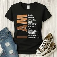I Am Black Woman Educated Black History Month Women's T-Shirt thumb 3