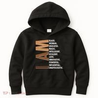 I Am Black Woman Educated Black History Month Kids Hoodie thumb 0