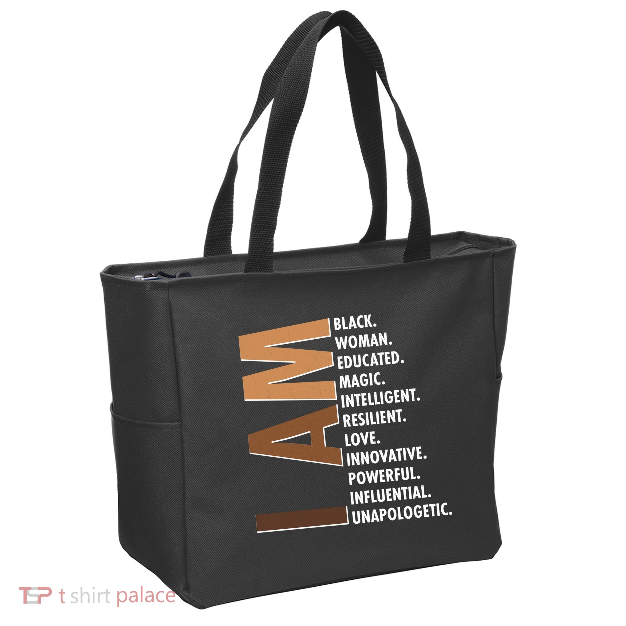 I Am Black Woman Educated Black History Month Tote Bag
