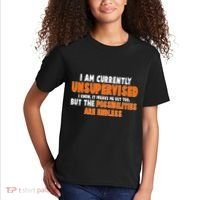 I Am Currently Unsupervised The Possibilities Are Endless Kids T-Shirt thumb 2