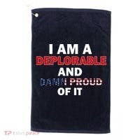 I Am Deplorable And I'm Proud Golf Towel thumb 0