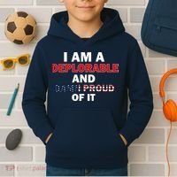 I Am Deplorable And I'm Proud Kids Hoodie thumb 2