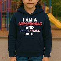 I Am Deplorable And I'm Proud Kids Hoodie thumb 3