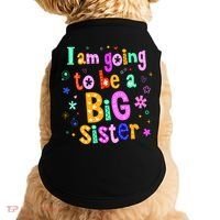 I Am Going To Be A Big Sister Doggie Tank thumb 0