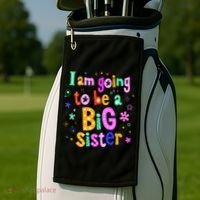 I Am Going To Be A Big Sister Golf Towel thumb 2