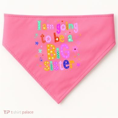 I Am Going To Be A Big Sister USA-Made Doggie Bandana