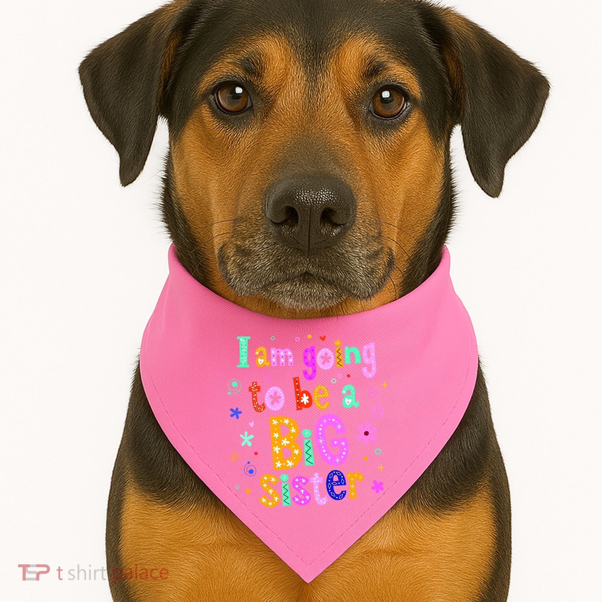 I Am Going To Be A Big Sister USA-Made Doggie Bandana