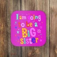 I Am Going To Be A Big Sister Coaster thumb 0