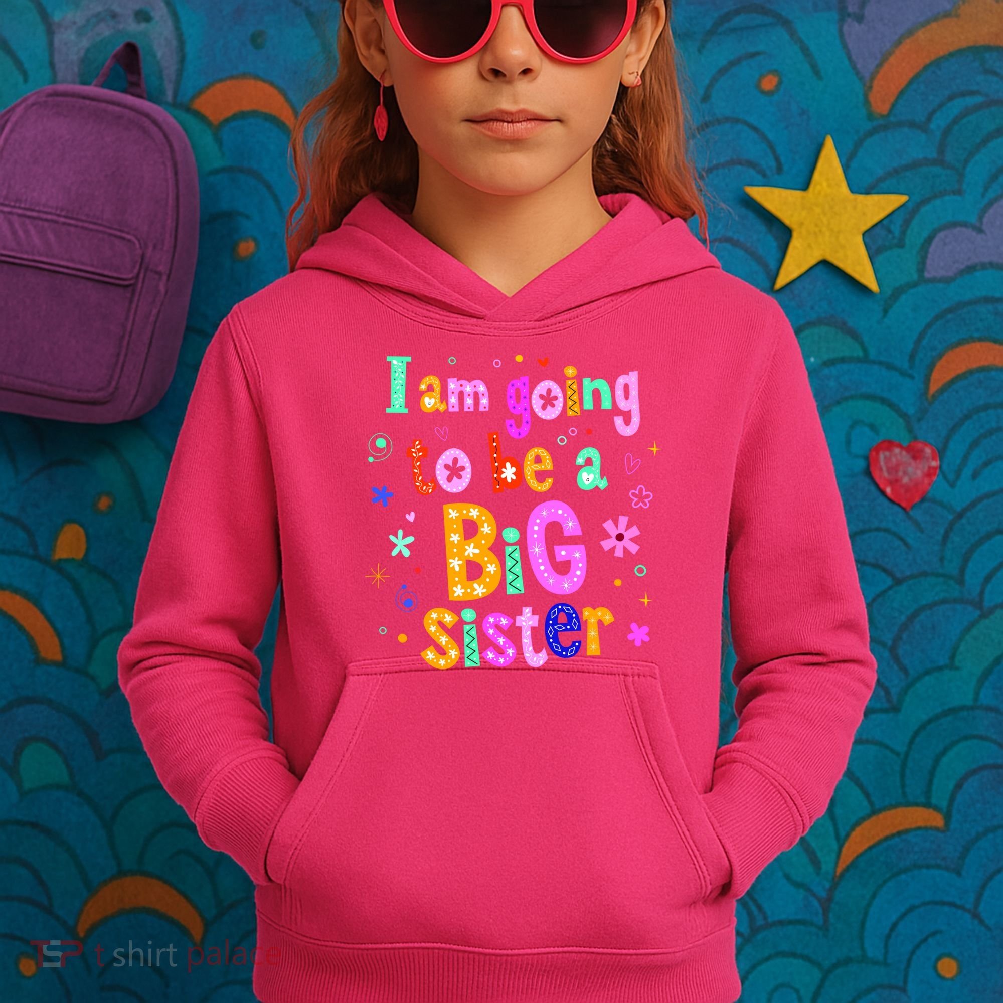 I Am Going To Be A Big Sister Kids Hoodie