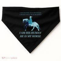 I Am His Human He is My Horse USA-Made Doggie Bandana thumb 0