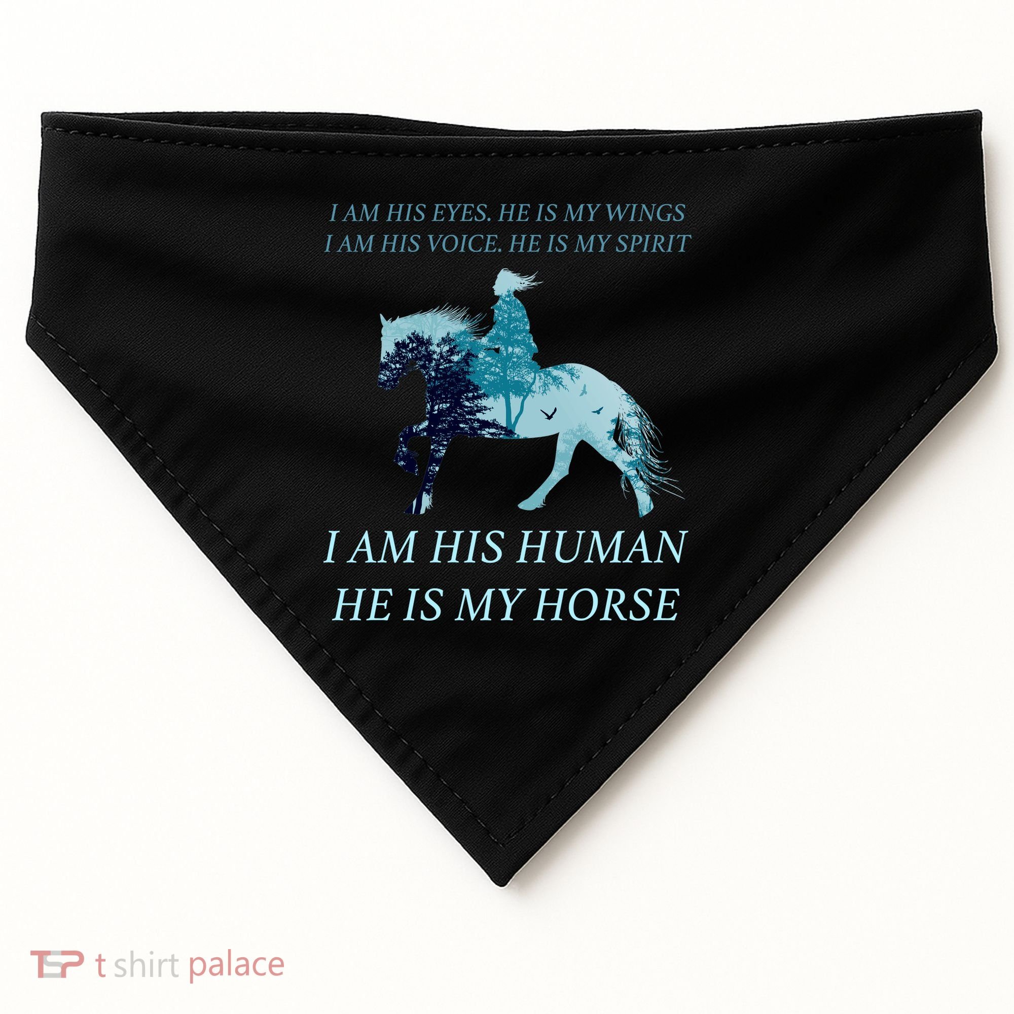 I Am His Human He is My Horse USA-Made Doggie Bandana