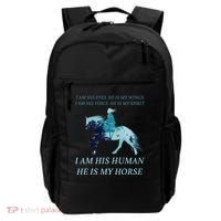 I Am His Human He is My Horse Backpack thumb 0