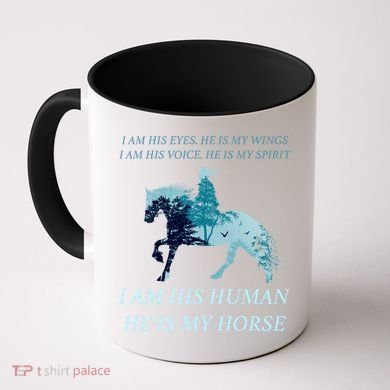 I Am His Human He is My Horse Coffee Mug