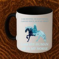 I Am His Human He is My Horse Coffee Mug thumb 2