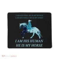 I Am His Human He is My Horse Mousepad thumb 0