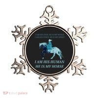 I Am His Human He is My Horse Ornament thumb 0
