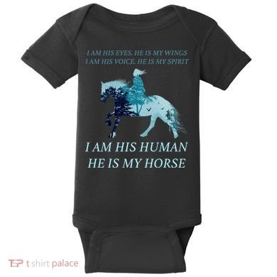 I Am His Human He is My Horse Baby Bodysuit