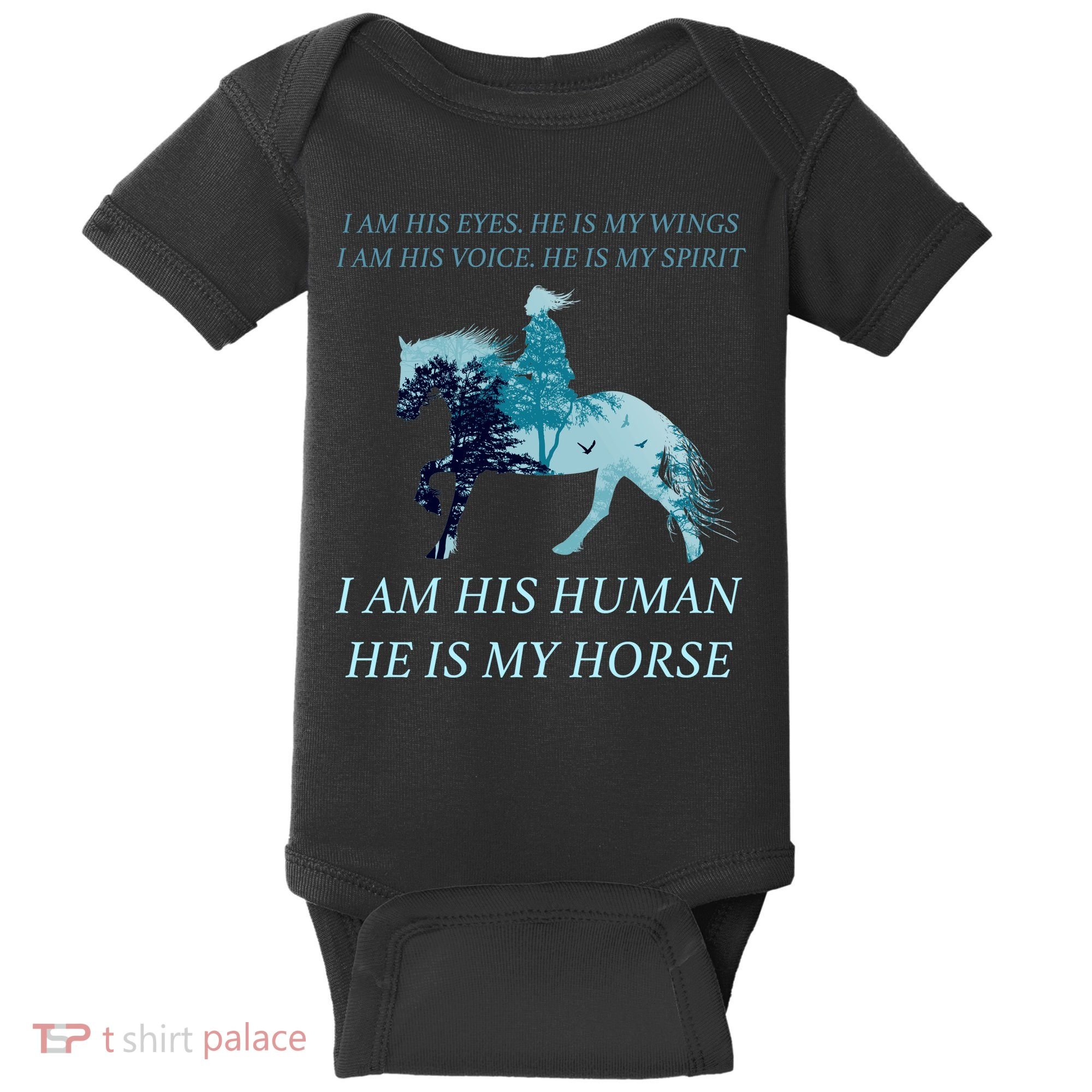 I Am His Human He is My Horse Baby Bodysuit