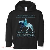I Am His Human He is My Horse Toddler Hoodie thumb 0