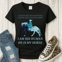 I Am His Human He is My Horse Women's T-Shirt thumb 3