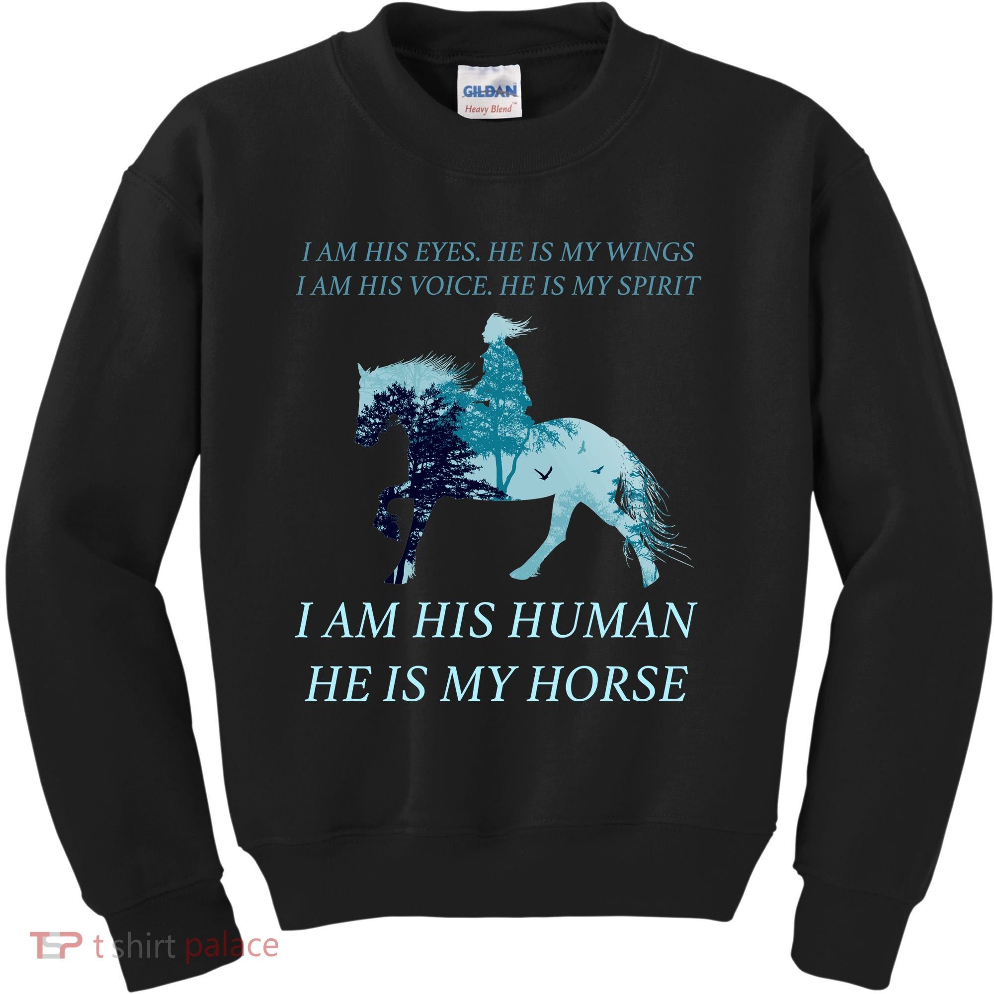 I Am His Human He is My Horse Kids Sweatshirt