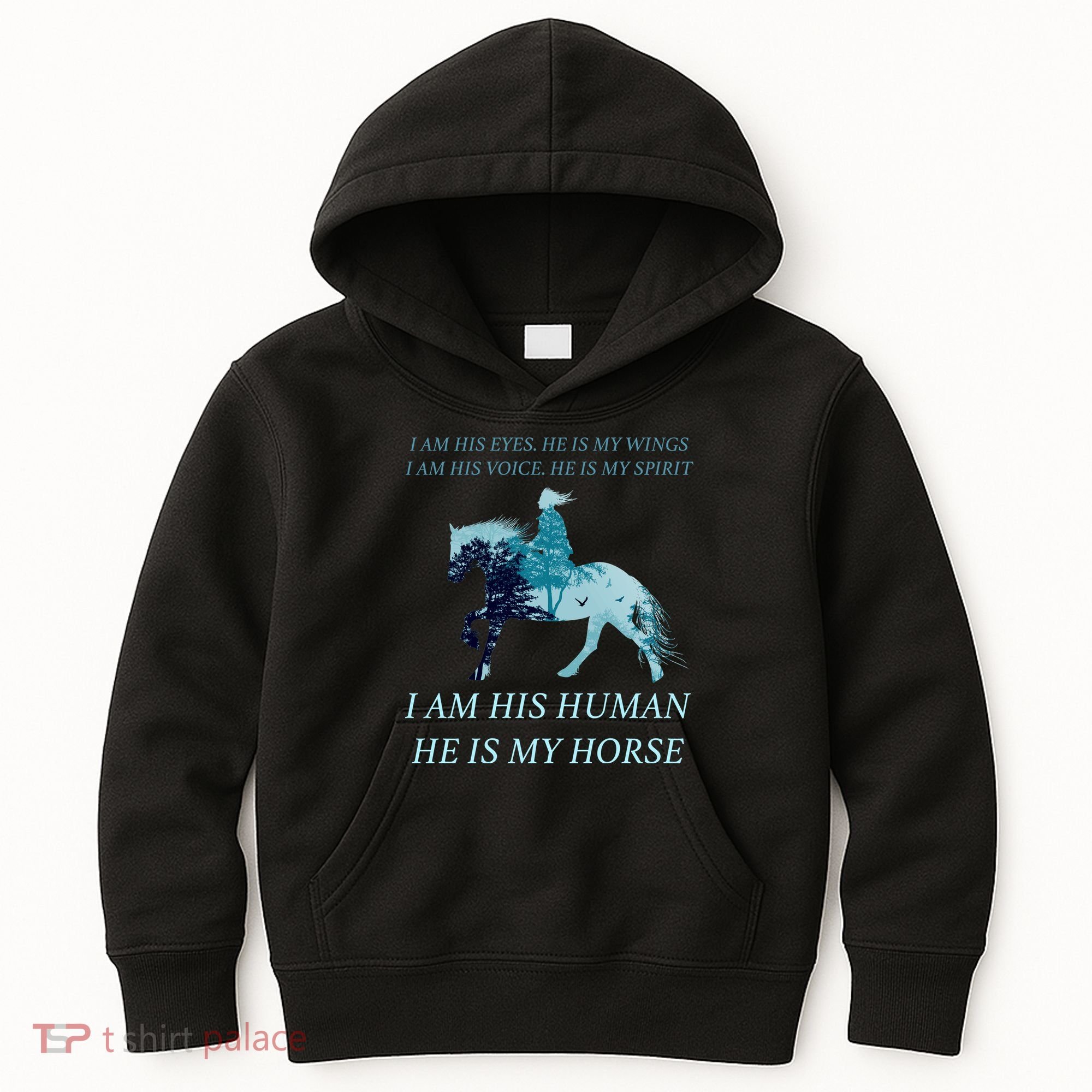 I Am His Human He is My Horse Kids Hoodie