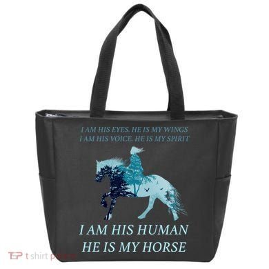 I Am His Human He is My Horse Tote Bag