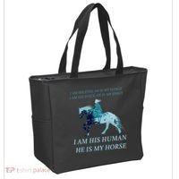 I Am His Human He is My Horse Tote Bag thumb 2