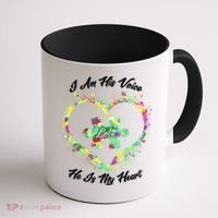 I Am His Voice He Is My Heart- Autism Awareness Coffee Mug thumb 1