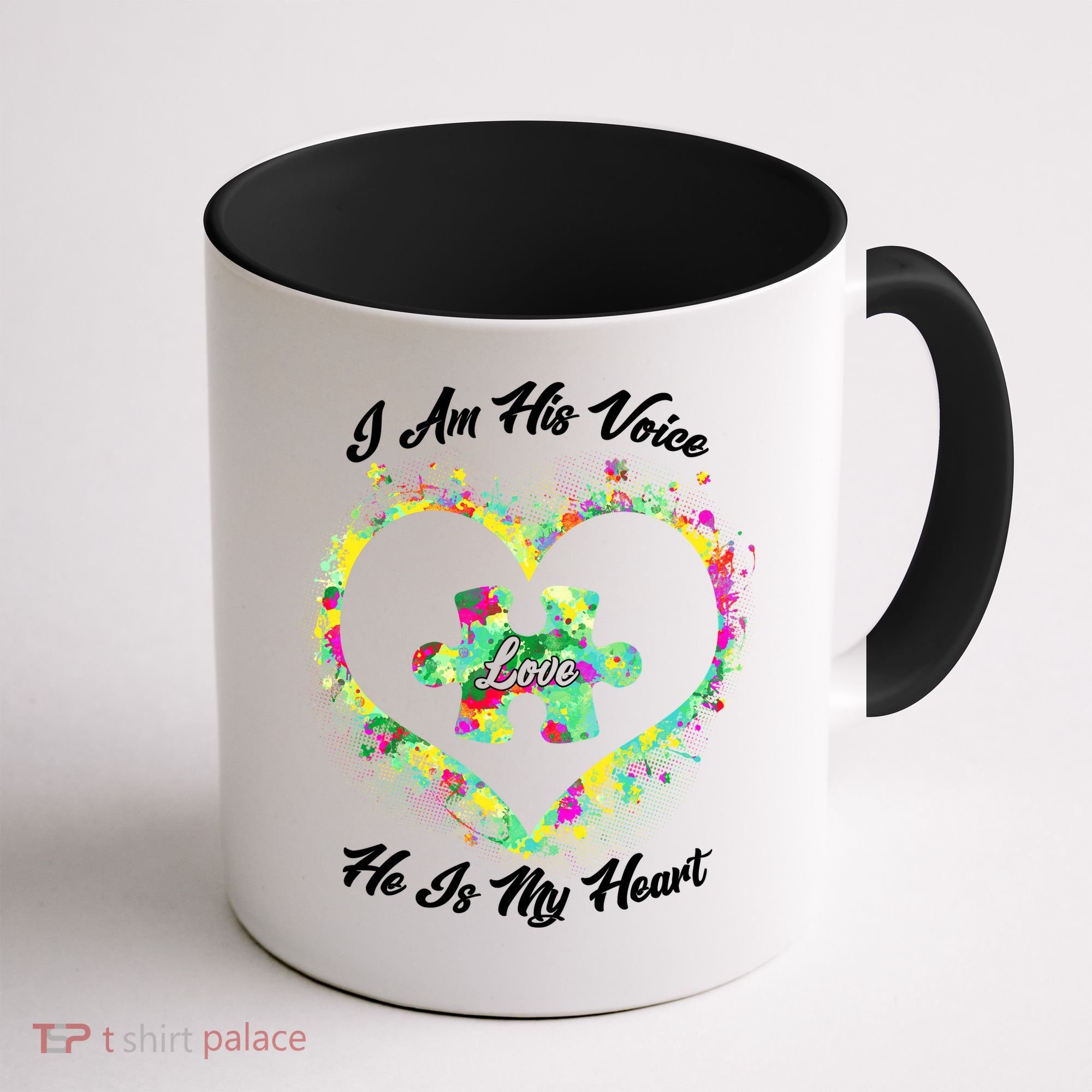 I Am His Voice He Is My Heart- Autism Awareness Coffee Mug