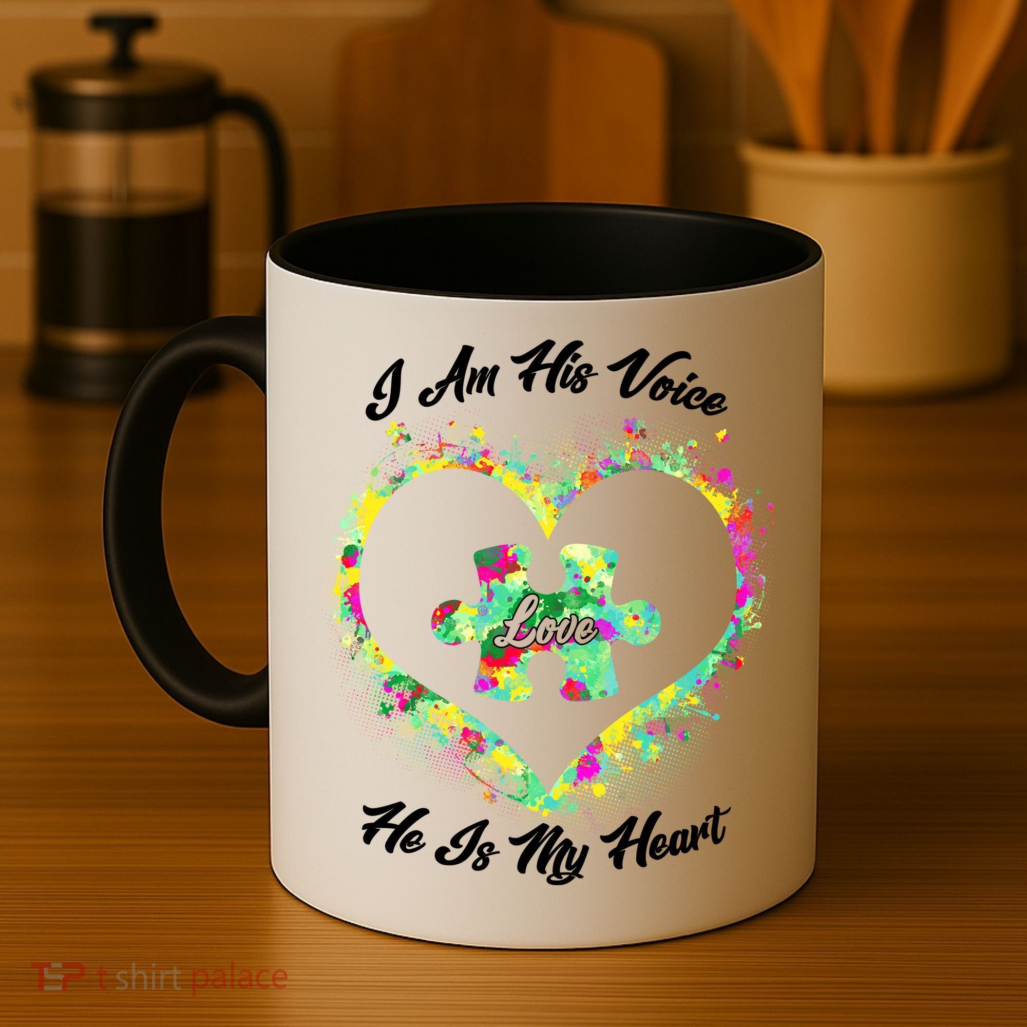 I Am His Voice He Is My Heart- Autism Awareness Coffee Mug