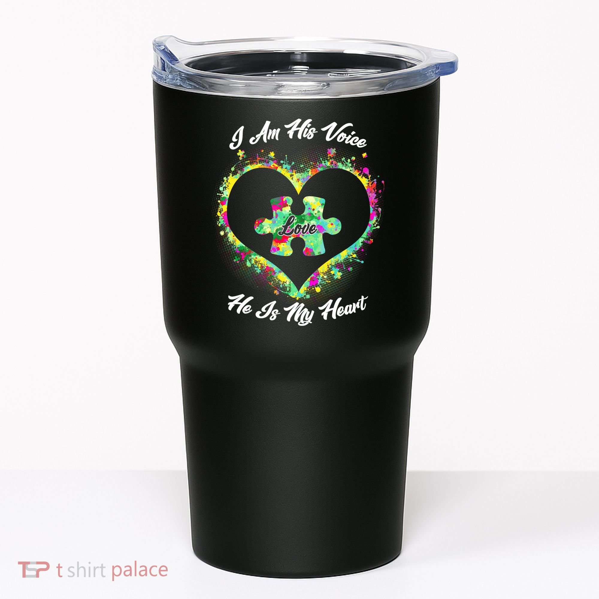 I Am His Voice He Is My Heart- Autism Awareness Tumbler