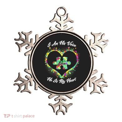 I Am His Voice He Is My Heart- Autism Awareness Ornament
