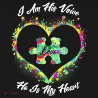 I Am His Voice He Is My Heart- Autism Awareness Ornament thumb 1