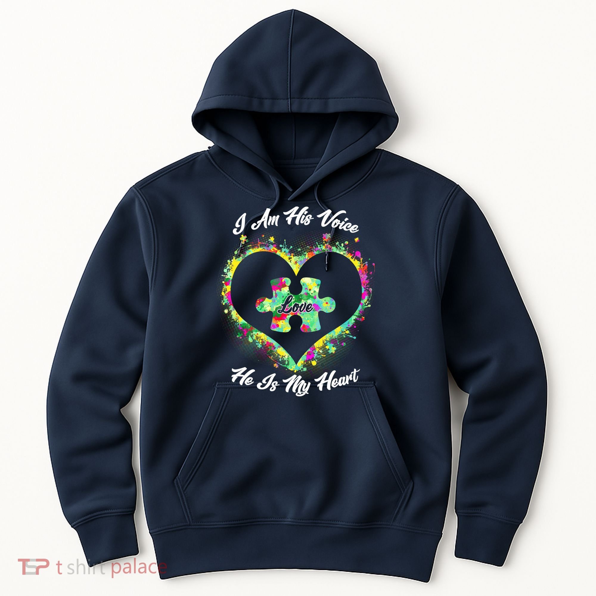 I Am His Voice He Is My Heart- Autism Awareness Hoodie