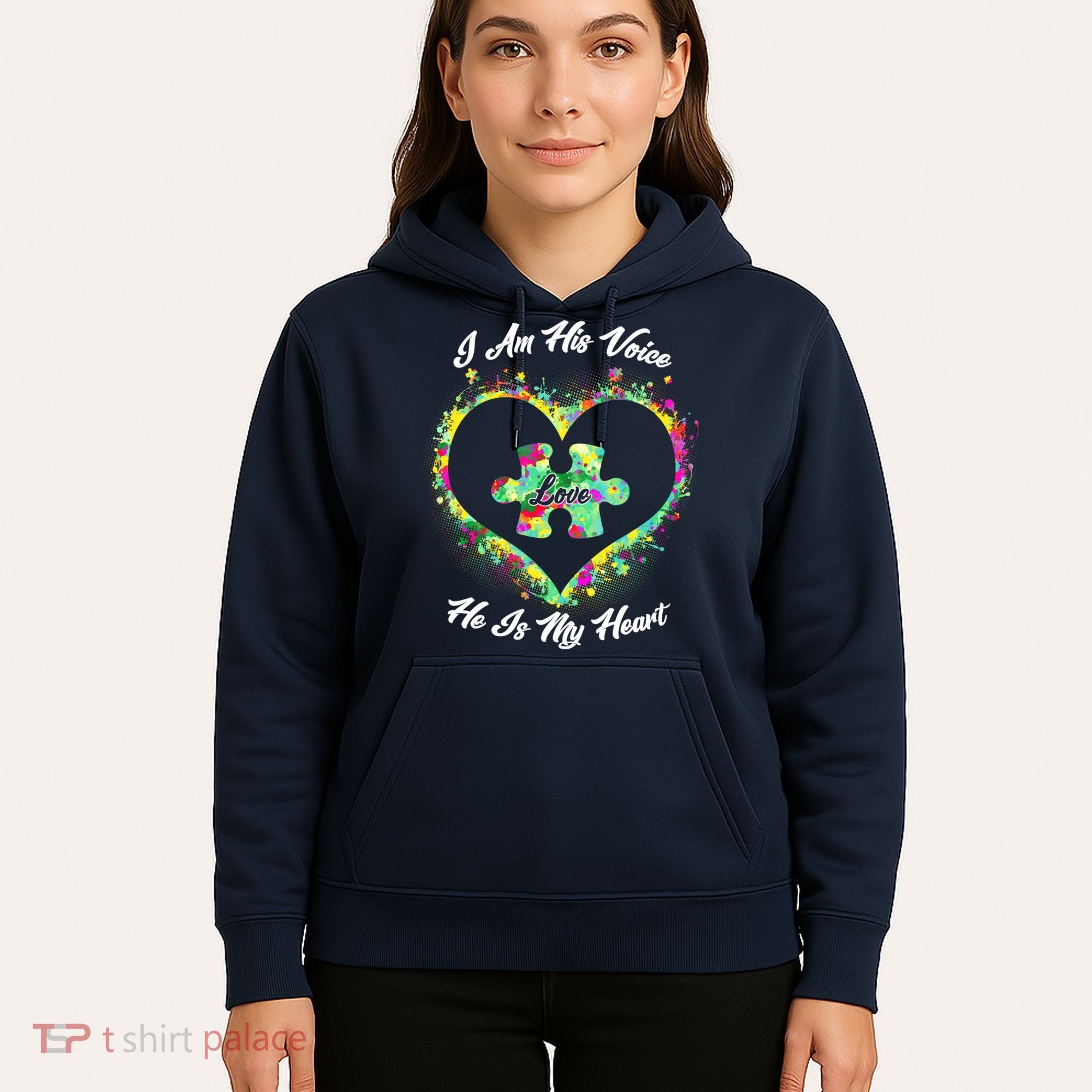 I Am His Voice He Is My Heart- Autism Awareness Hoodie