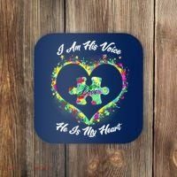 I Am His Voice He Is My Heart- Autism Awareness Coaster thumb 0