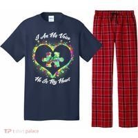 I Am His Voice He Is My Heart- Autism Awareness Pajama Set thumb 0