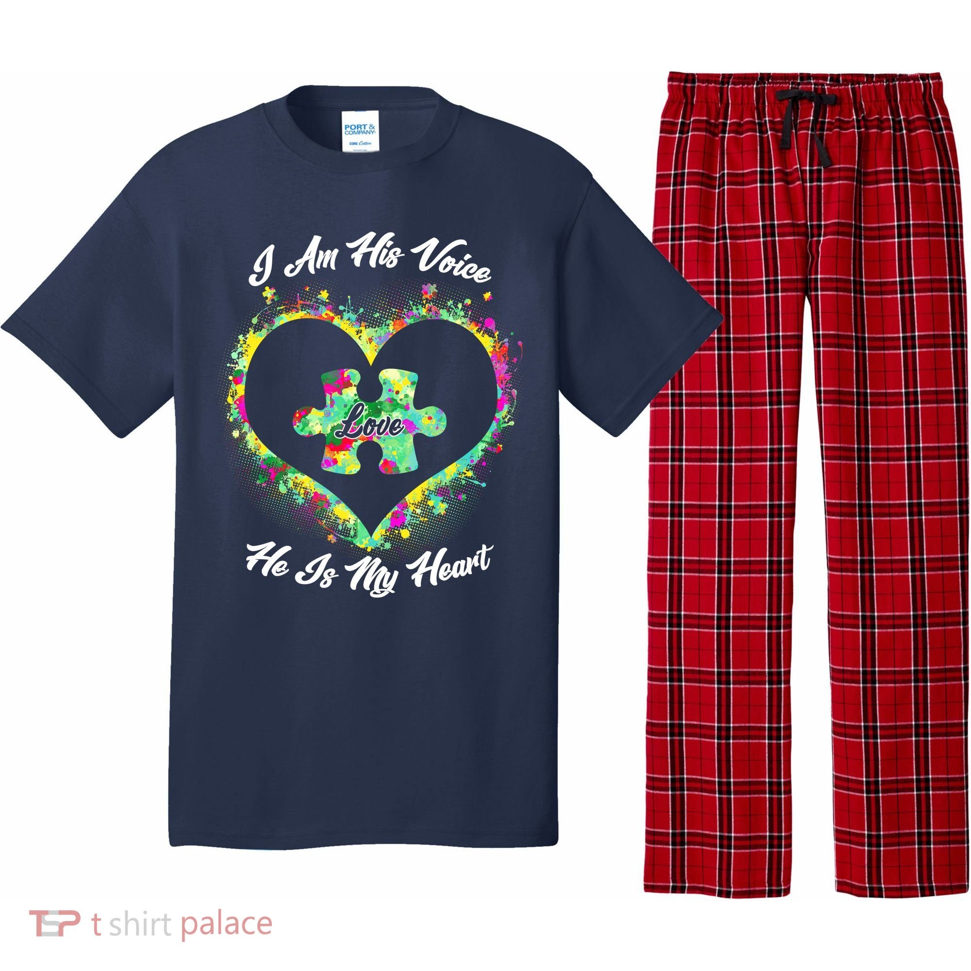 I Am His Voice He Is My Heart- Autism Awareness Pajama Set