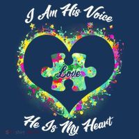 I Am His Voice He Is My Heart- Autism Awareness Women's Hoodie thumb 2