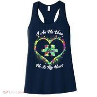 I Am His Voice He Is My Heart- Autism Awareness Women's Tank Top thumb 0