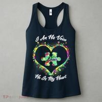 I Am His Voice He Is My Heart- Autism Awareness Women's Tank Top thumb 3