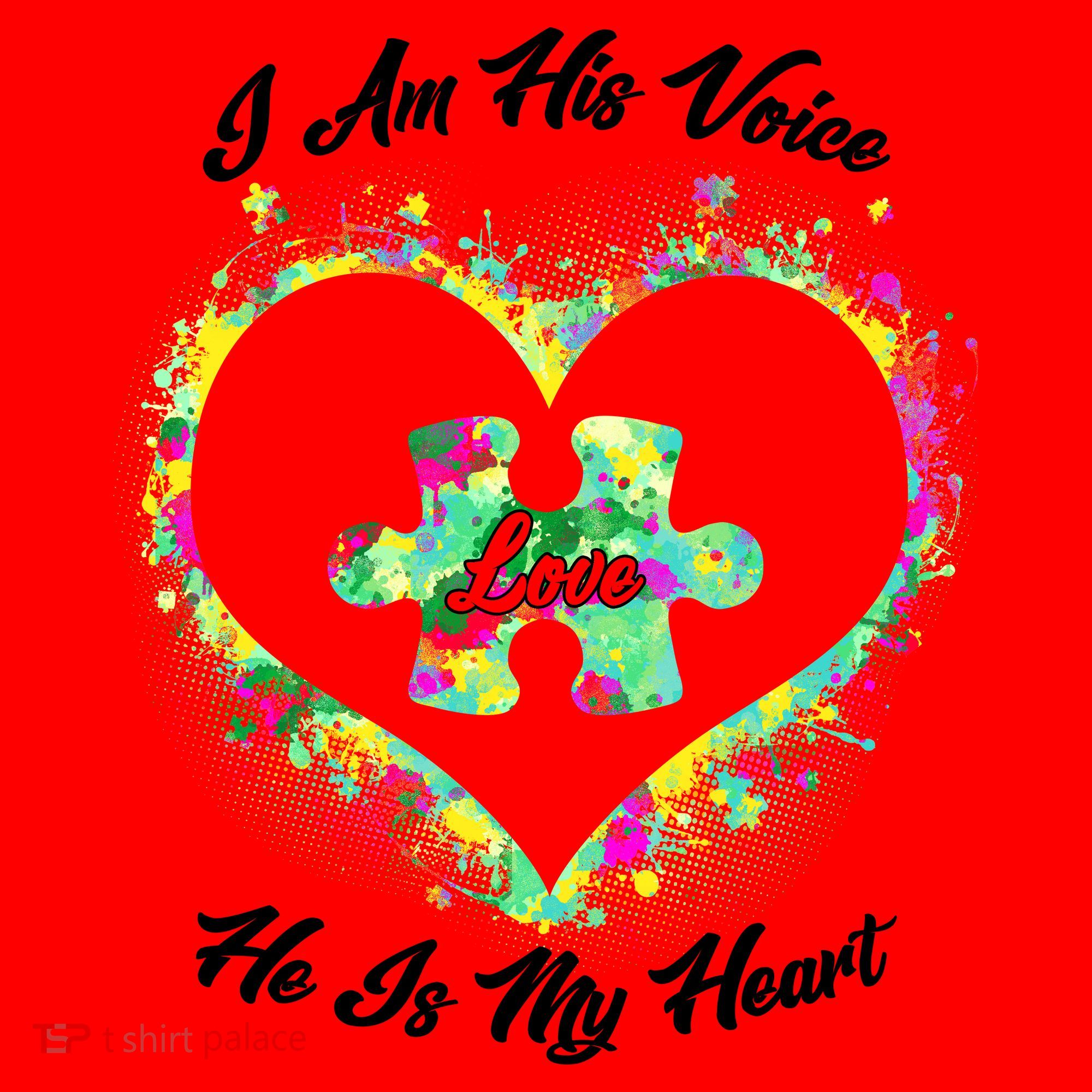 I Am His Voice He Is My Heart- Autism Awareness Santa Hat