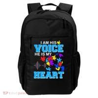 I Am His Voice He Is My Heart Autism Backpack thumb 0