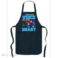 I Am His Voice He Is My Heart Autism Apron thumb 0