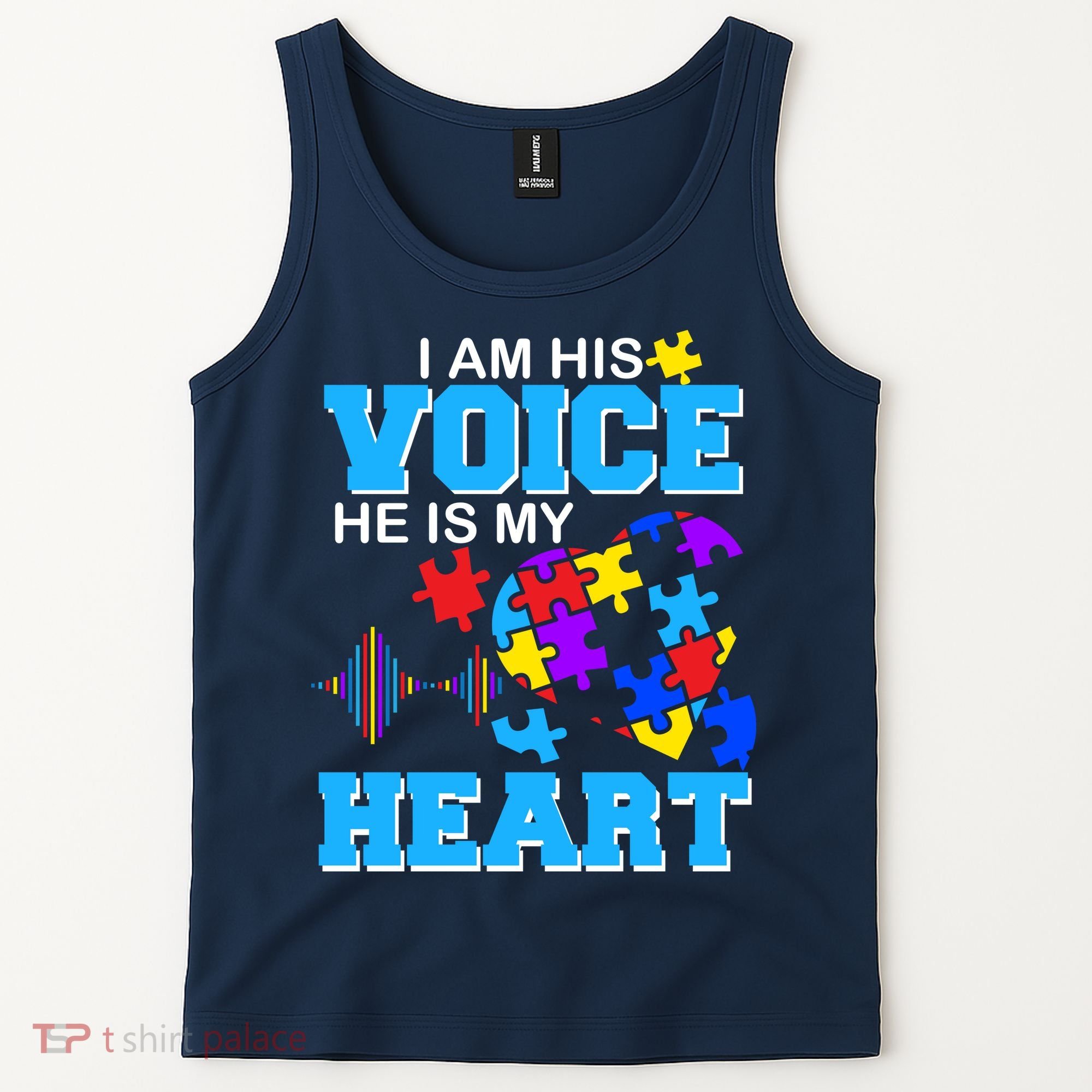 I Am His Voice He Is My Heart Autism Tank Top