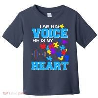 I Am His Voice He Is My Heart Autism Toddler T-Shirt thumb 0
