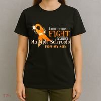 I Am In The Fight Against Multiple Sclerosis For My Son T-Shirt thumb 4